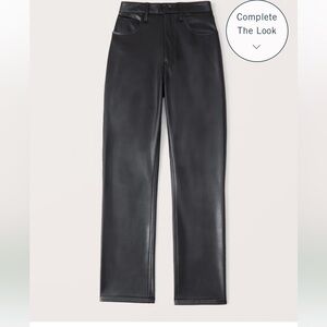 Abercrombie Vegan Leather 90s Straight Pant